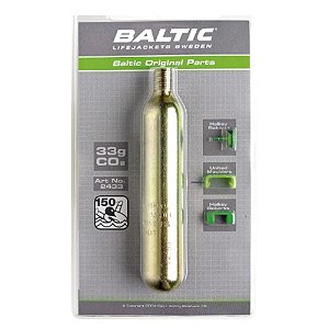 Cilindro CO2 Baltic 33G Para Recarga de Colete Auto Iflavel c/ Idicador de Segurança