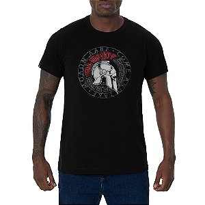 T-Shirt Invictus Concept Molon Labe - Preto