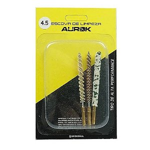 Kit de Escovas Aurok - Armas Curtas (Feltro/Latao). 4.5mm Femea - Reposição