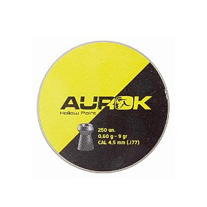 Chumbinho Aurok Hollow Point 4.5mm - 250Un
