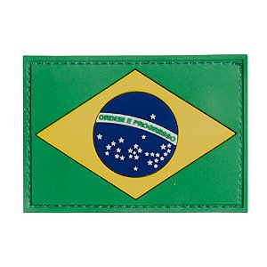 Patch Invictus Bandeira Brasil - Verde Amarelo Azul