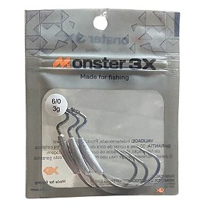 Anzol Monster 3 X Offset Lastreado - 3UN
