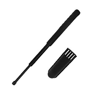 Kit Bastao Belica Retratil com suporte - Preto