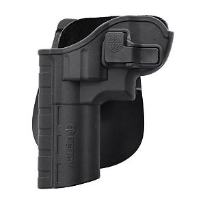 Coldre Bélica Revolver I Paddle Canhoto - Preto