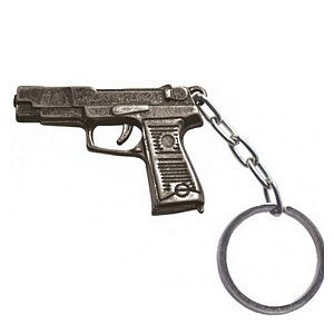 Chaveiro Belica Pistola - Ouro Velho
