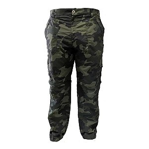 Calca Bermuda Presa Viva - Poliamida - Camuflado Verde
