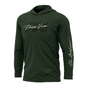 Camiseta Presa Viva Baby c Capuz Poliamida 37 - Verde Musgo