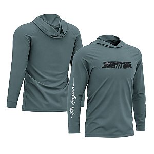 Camiseta Presa Viva Baby c Capuz Poliamida 35 - Petroleo