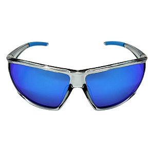 Óculos Polarizado Yara - C2407 - Sport - Lente Azul Espelhado - Armacao Transparente