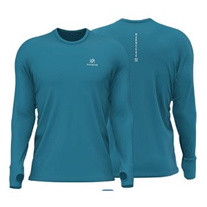 Camiseta Mar Negro Poliamida c Luvinha - Petroleo