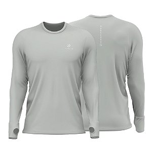 Camiseta Mar Negro Poliamida c Luvinha - Cinza Claro