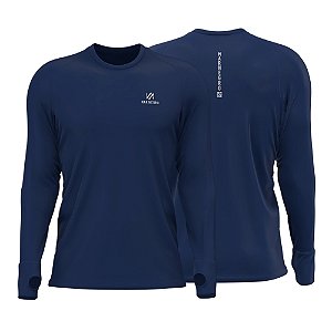 Camiseta Mar Negro Poliamida c Luvinha - Marinho