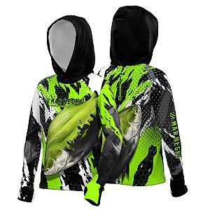 Camiseta Mar Negro Sublimada Capuz - Tambaqui - Infantil