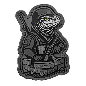Patch Invictus Alpha Largato Teiu - Chumbo