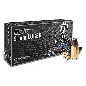 Municao Fiocchi 9mm FMJ Conica Black Mamba 100gr - UN