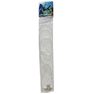 Chicote JK de Pesca 03 Anzóis - Engate Rapido - Cartela