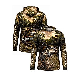 Camiseta Mafia do Robalo Fishing Team Capuz - Sublimada