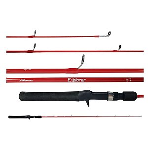 Vara Nakamura Explorer 8 17 Lbs 4 6 (1,35m) - Vermelha - Carretilha
