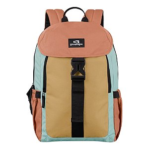 Mochila Galapagos Gaivota 15L - Salmão Mostarda Turquesa