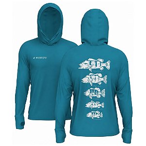 Camiseta Mar Negro XP Protection Capuz Poliamida - Petroleo