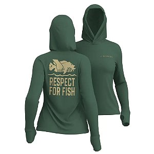 Camiseta Mar Negro Poliamida X Protection Capuz - Verde Musgo