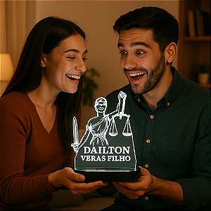 Luinária Acrílico Led 14x20cm