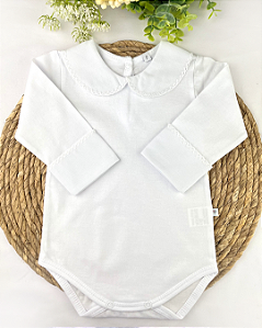 Body Branco Gola Lisa Redonda