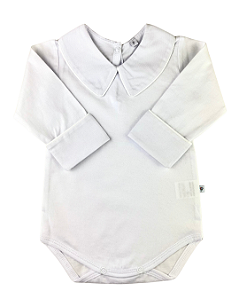 Body Branco Gola Lisa Pontuda