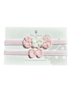 Kit 2 Faixas de Crochê Flor