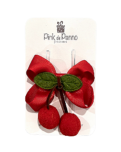Laço Cereja Pompom