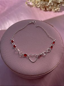 Pulseira Coração e Intinito