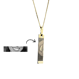Colar Personalizado Sorriso Ouro 18K