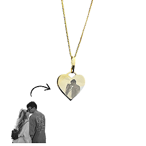 Colar Personalizado Coração Ouro 18K