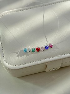 Colar Nylon Ponto de Luz Coração