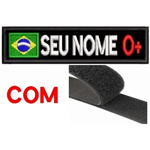 1 Tarjeta Sutache Bordada Identificação com Fixação Fardas Com Bandeira do Brasil