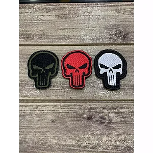 Patch do Justiceiro Caveira para bonés e Roupas com Fixação