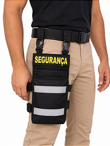 Bolso Bornal Preto Refletivo+tarjeta+cinto N A- Alfa Fox