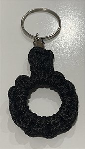 Chaveiro macramê com argola