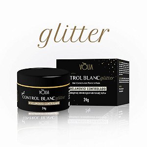 Gel Control Blanc Glitter - Vólia 24g