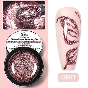 Gel Paint Rosê Glitter Holográfico - Born Pretty 5ml