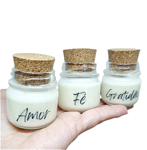 KIT C/ 15 MINI VELA AROMÁTICA - PALAVRAS