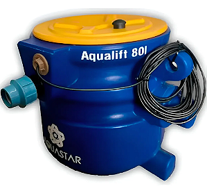 Estação Elevatória de Esgoto Aqualift 80L C/ 1 Bomba Submersível(Trituradora) de 1Cv 220V