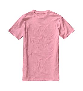 Camiseta Rosa - 100% Algodão 30.1 fios