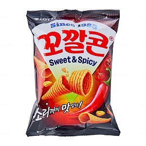 Salgadinho Coreano De Milho- Sweet And Spicy Corn Lotte - 67 Gramas