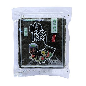 Alga Marinha Nori Para Sushi E Temaki Com 50 Folhas Asakusa - 125 Gramas