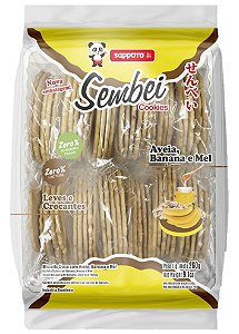 Biscoito Sembei Aveia Banana E Mel Sapporo Pacote 260G
