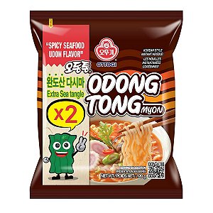 Odongtong Myon - Macarrão Instantâneo Udon de Frutos do Mar Picante - 120g