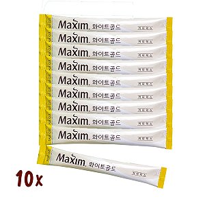 Café Pronto Solúvel Coffee Maxim Coreano White 12G- 10 Sachês