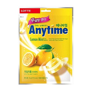 Bala Diet Anytime- Sabor Menta Limão- Lotte 74G