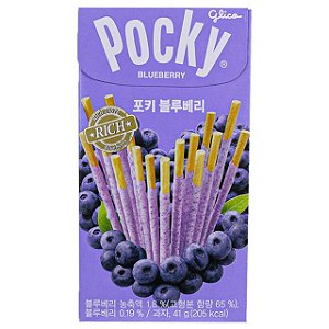 Pocky Biscoito Coreano com Cobertura de Blueberry- Glico 41g